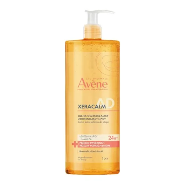 Avene Xera Calm A.D, uzupełniający lipidy olejek oczyszczający, 1000 ml