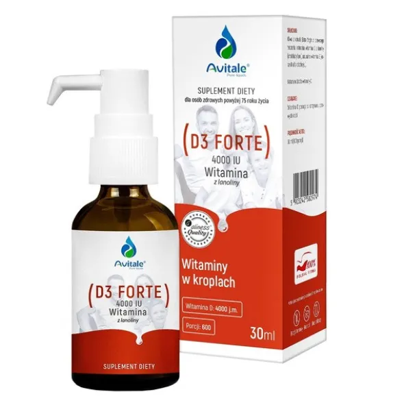 Avitale Witamina D3 Forte 4000 IU, krople, 30 ml