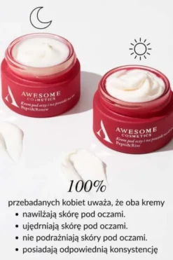 Awesome Cosmetics Pepti&More, Pepti&Rise, krem pod oczy i na powieki na dzień, 10 ml + Pepti&Renew, krem pod oczy i na powieki na noc, 10ml