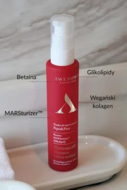 Awesome Cosmetics Pepti & Pure, pianka do mycia twarzy, 100 ml