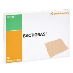 Bactigras, opatrunek parafinowy, jałowy, 10 cm x 10 cm, 10 szt.