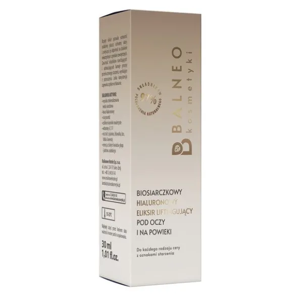 Balneokosmetyki, eliksir biosiarczkowy, iftingujący pod oczy i na powieki, 30 ml