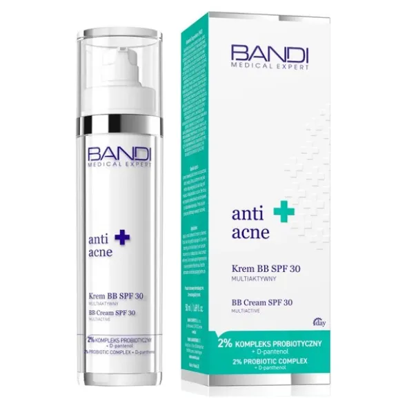 Bandi Medical Expert, anti acne, multiaktywny krem BB SPF 30, 50 ml