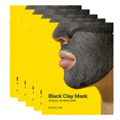 Barulab Black Clay, maska z czarną glinką, 18 g x 5 szt.