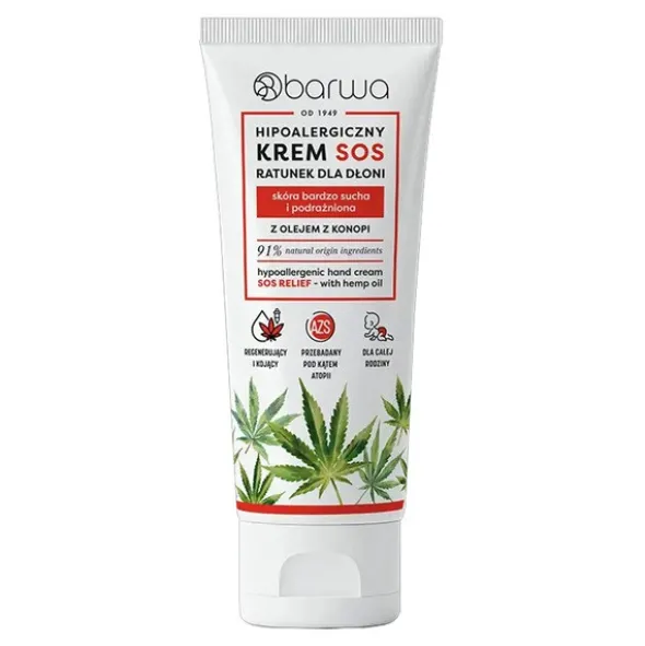 Barwa Hipoalergiczna, krem do rąk SOS, hipoalergiczny, 75 ml
