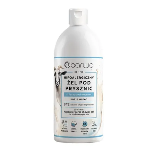 Barwa, hipoalergiczny żel pod prysznic z kozim mlekiem, 400 ml