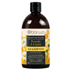 Barwa Receptury Natury, szampon oczyszczający, Propolis & Łopian, 380 ml