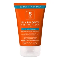 Barwa Siarkowa, Siarkowy peeling-maska wygładzający 2w1, 120 ml