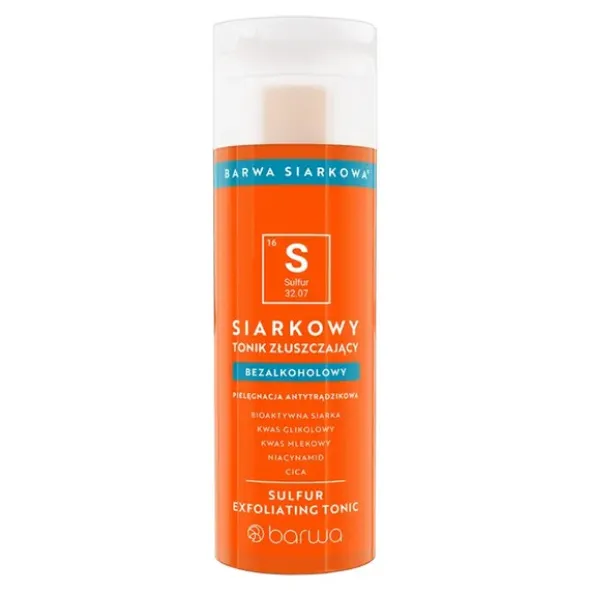 Barwa Siarkowa, siarkowy tonik złuszczający bezalkoholowy, 200 ml