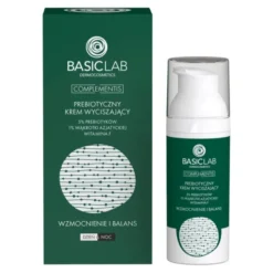 BasicLab Complementis, probiotyczny krem wyciszający, 5% prebiotyków,1% wąkrotki, witamina F, 50 ml