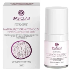 BasicLab Estrogenis, napinający krem pod oczy, na dzień, 18 ml