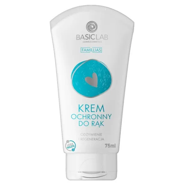 BasicLab Famillias, krem ochronny do rąk, odżywienie i regeneracja, 75 ml