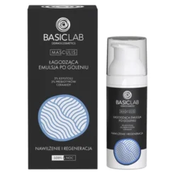 BasicLab Masculis, łagodząca emulsja po goleniu Nawilżenie i Regeneracja, 50 ml