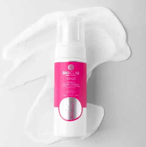 BasicLab Micellis, kojąca pianka myjąca do skóry naczynkowej i wrażliwej, 150 ml