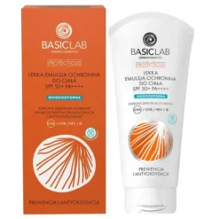 BasicLab Protecticus, lekka emulsja ochronna do ciała SPF 50+ PA++++, 100 ml