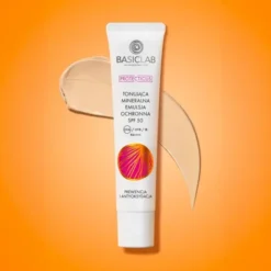 BasicLab Proteticus, tonująca mineralna emulsja SPF 50 PPD 19,8 Prewencja i Antyoksydacja, 40 ml