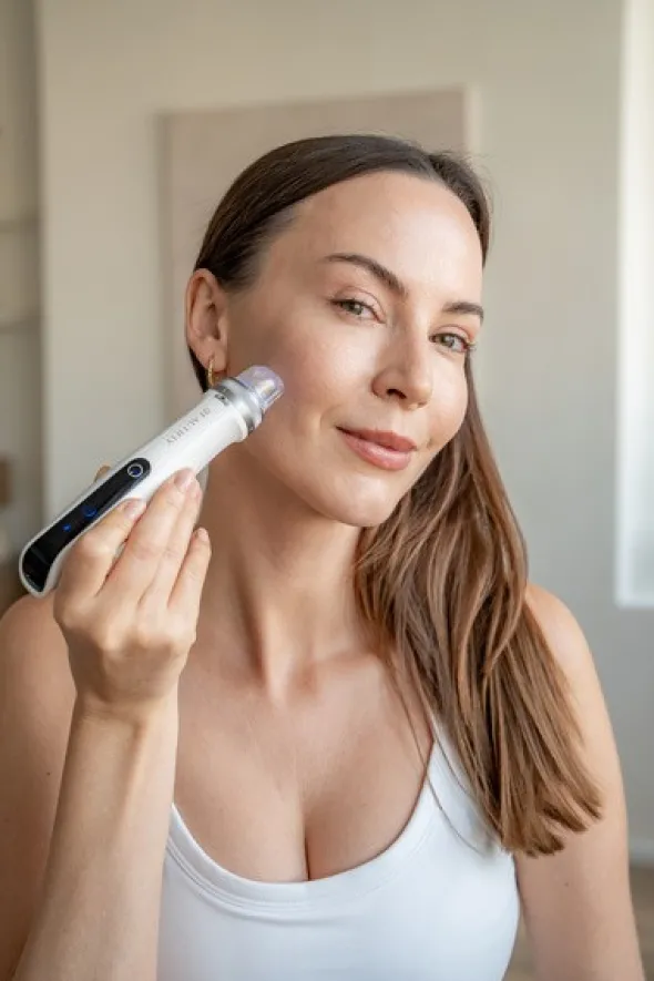 Beautifly, Dermapen CollagenBoost, mezoterapia mikroigłowa z mikroprądami EMS i światłem LED, 1 szt.