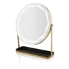 Beautifly Round LED Vanity Mirris, podświetlane lusterko do makijażu z regulacją światła LED, 1 szt.