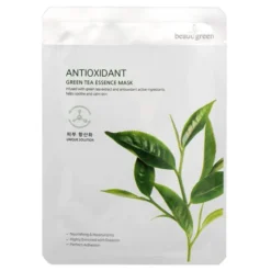 Beauugreen Green Tea Essence Mask, antyoksydacyjna maska w płachcie, 23 g