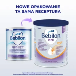 Bebilon Pepti MCT, żywność specjalnego przeznaczenia medycznego dla niemowląt od urodzenia, proszek, 450 g