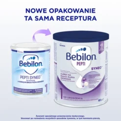 Bebilon Pepti Syneo 1, żywność specjalnego przeznaczenia medycznego dla niemowląt od urodzenia, 400 g