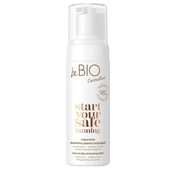 BeBio Start Your Safe Tanning, naturalna aksamitna pianka brązująca, 150 ml
