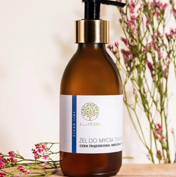 BeeHerbs, żel do mycia twarzy, cera trądzikowa i mieszana, 250 ml
