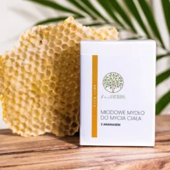 BeeHerbs, miodowe mydło do mycia ciała z ananasem, 100 g