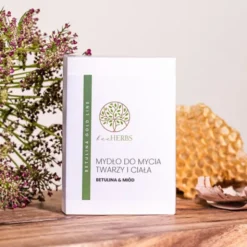 BeeHerbs, mydło do mycia twarzy i ciała, betulina & miód, 100 g