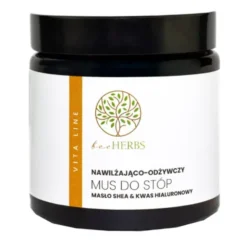 BeeHerbs, nawilżająco-odżywczy mus do stóp, masło shea & kwas hialuronowy, 100 ml
