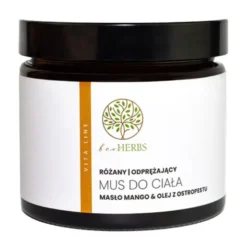 BeeHerbs, odprężający mus do ciała, różany, 250 ml