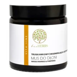BeeHerbs, regenerująco-odżywczy mus do dłoni, truskawkowy, 100 ml