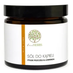 BeeHerbs, sól do kąpieli, pyłek pszczeli & lawenda,250 ml