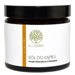 BeeHerbs, sól do kąpieli, pyłek pszczeli & cynamon,250 ml