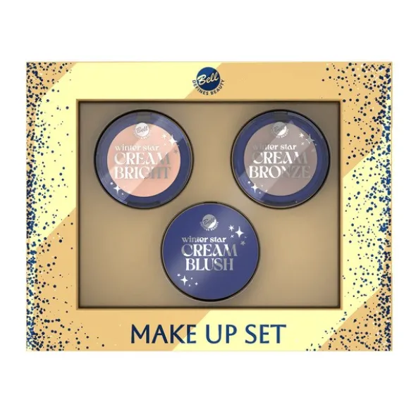 Bell Make Up Set, zestaw kosmetyków do konturowania, róż do policzków, 4,5 g + bronzer do twarzy, 4,6 g + rozświetlacz, 3,5 g