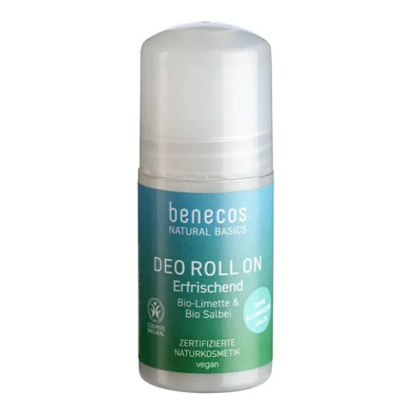 Benecos Natural, naturalny dezodorant roll-on z organiczną szałwią, 50 ml