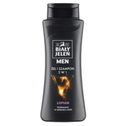 Biały Jeleń Men, żel i szampon 2 w 1 dla mężczyzn, łopian, 300 ml