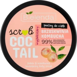 Bielenda Coctail, wygładzający peeling do ciała brzoskwinia + kombucha, 350 g