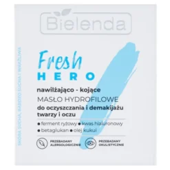 Bielenda Fresh Hero, nawilżająco–kojące masło hydrofilowe do oczyszczania i demakijażu twarzy i oczu, 40 g