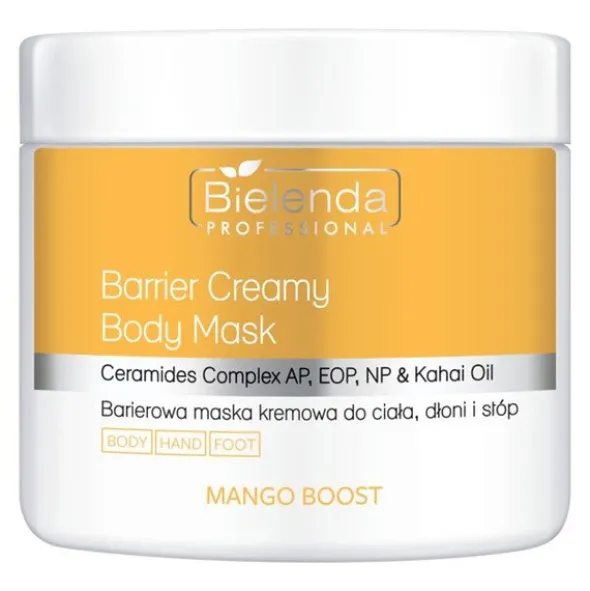 Bielenda Professional Mango Boost, barierowa maska kremowa do ciała, dłoni i stóp, 600 g