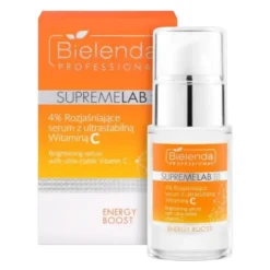 Bielenda Professional SupremeLAB Energy Boost, serum rozjaśniające skórę z ultrastabilną witaminą C, 15 ml