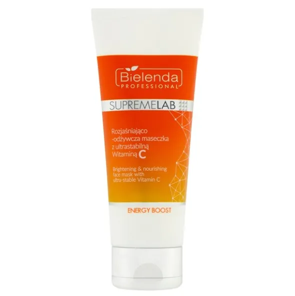Bielenda Professional SupremeLAB Energy Boost, maseczka rozjaśniająco-odżywiająca z ultrastabilną witaminą C, 70 ml