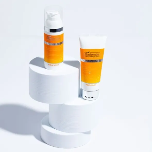 Bielenda Professional SupremeLAB Energy Boost, maseczka rozjaśniająco-odżywiająca z ultrastabilną witaminą C, 70 ml