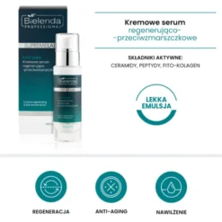 Bielenda Professional SupremeLab For Man, kremowe serum regenerująco-przeciwzmarszczkowe, 30 ml