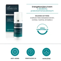 Bielenda Professional SupremeLab For Man, energetyzujący krem o działaniu przeciwzmarszczkowym, 50 ml