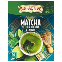 Big-Active, Herbata Matcha Zielona Herbata & Limonka, torebki, 20 szt.