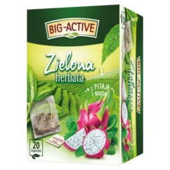 Big-Active, Zielona herbata w torebkach z pitają i miętą, 30 g (1,5 g x 20 szt.)