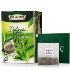 Big-Active, Zielona herbata w torebkach, Pure Green, 30 g (1,5 g x 20 szt.)
