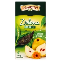 Big-Active, Zielona herbata z pigwą, liściasta, 100 g