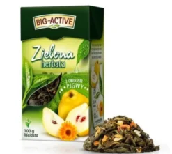 Big-Active, Zielona herbata z pigwą, liściasta, 100 g